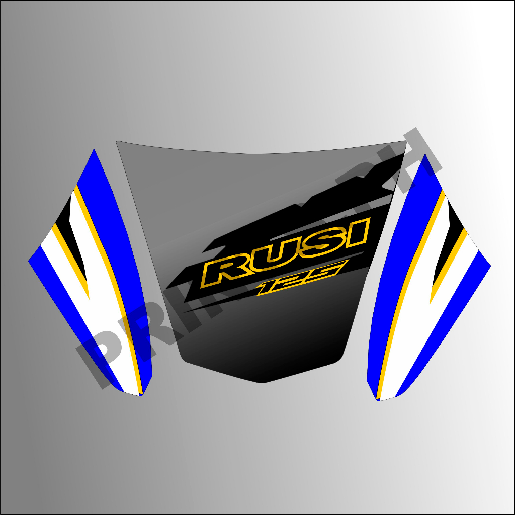 RUSI TC COWLING DECALS STICKER | Shopee Philippines