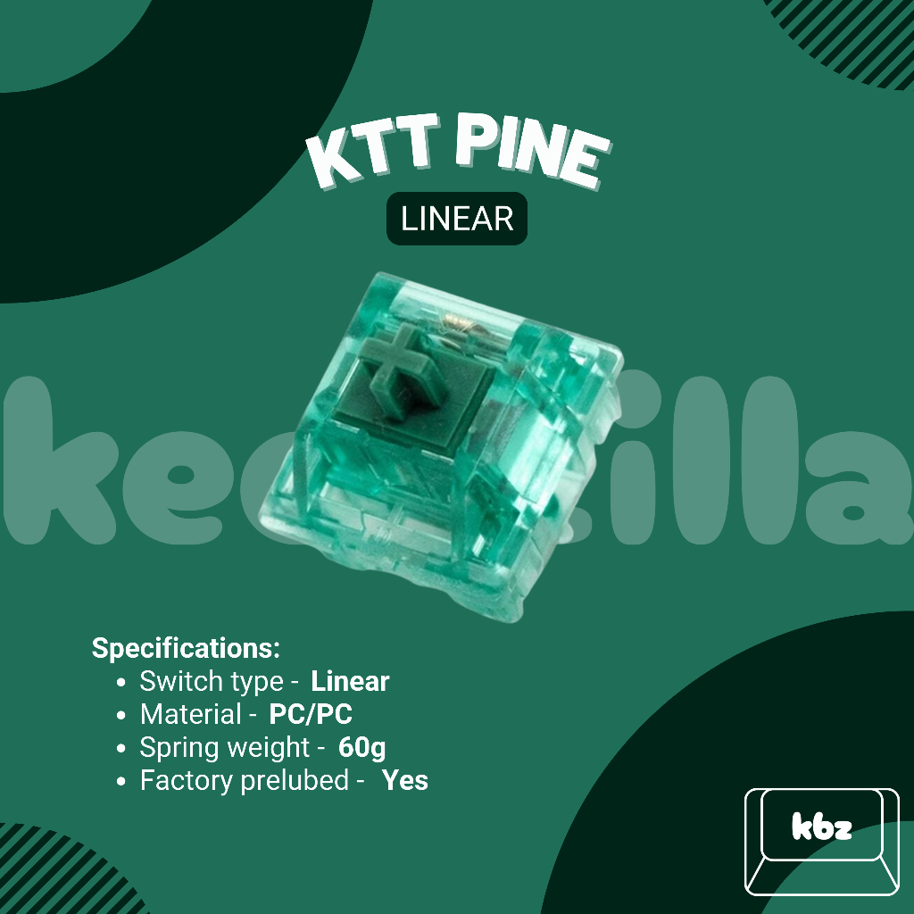 KTT Pine Linear Switch Mechanical Keyboard Switch SMD LED 3 pin 5 pin