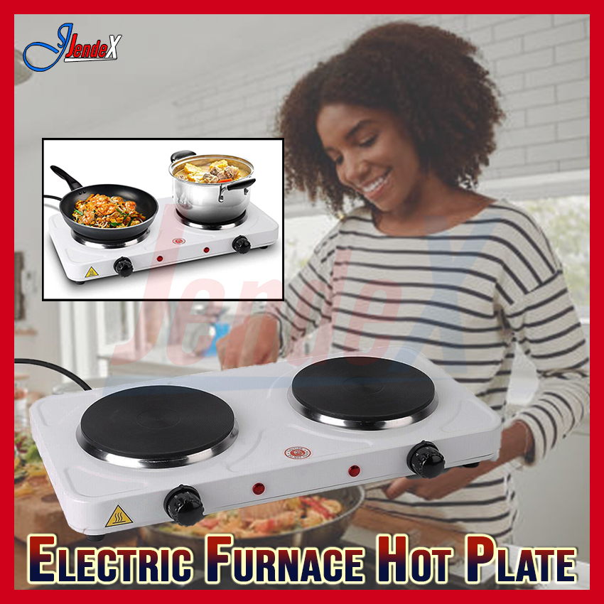 Double Electric Burner Portable Hot Plate Travel Cook Stove Countertop (Note No Specific Color
