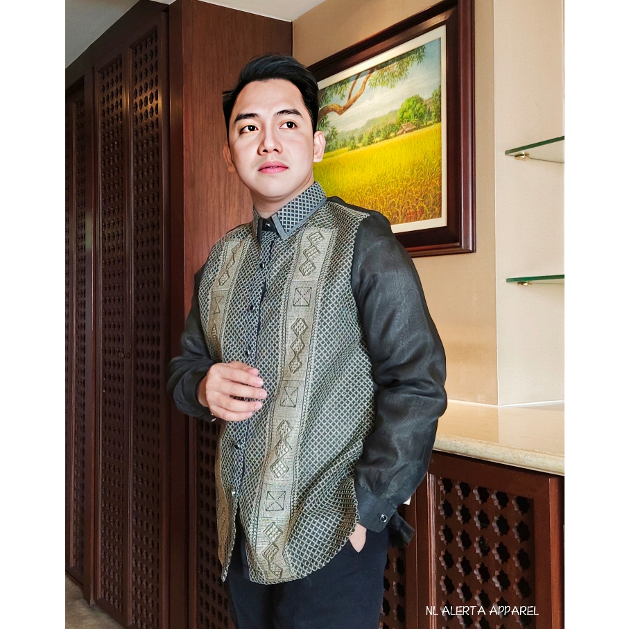 MODERN BARONG TAGALOG CALLADO FOR MEN HIGH QUALITY COCOON | Shopee ...