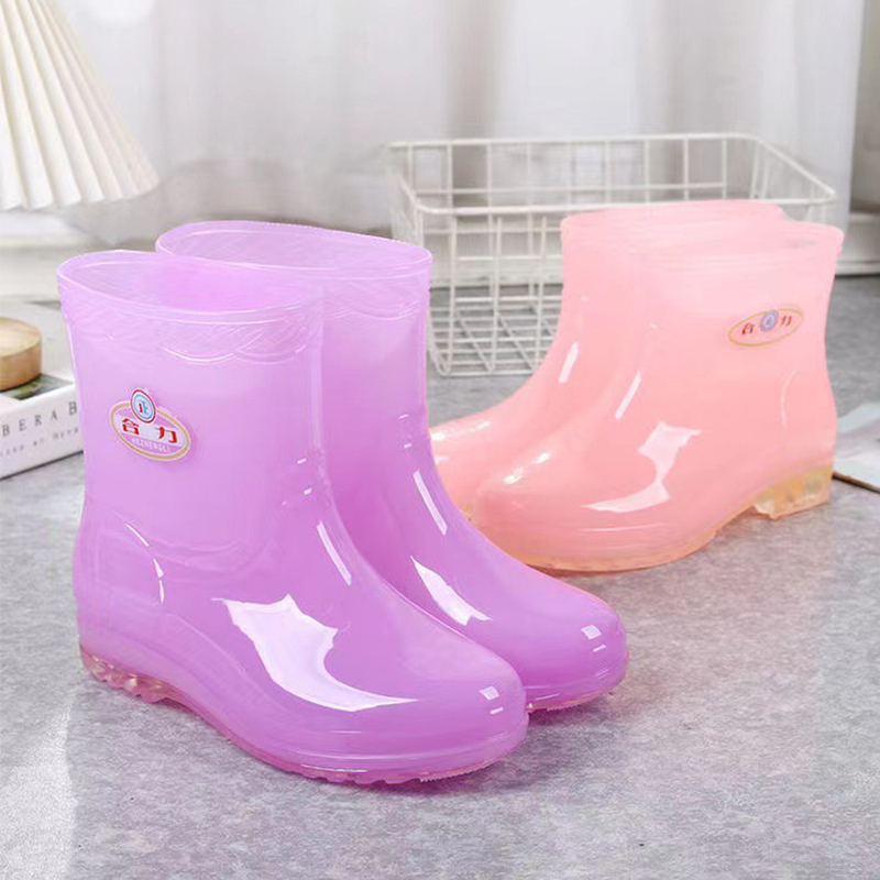 Medium Cut Rain Boots (Bota) For Ladies Rain Shoes Women's Rain Boots ...