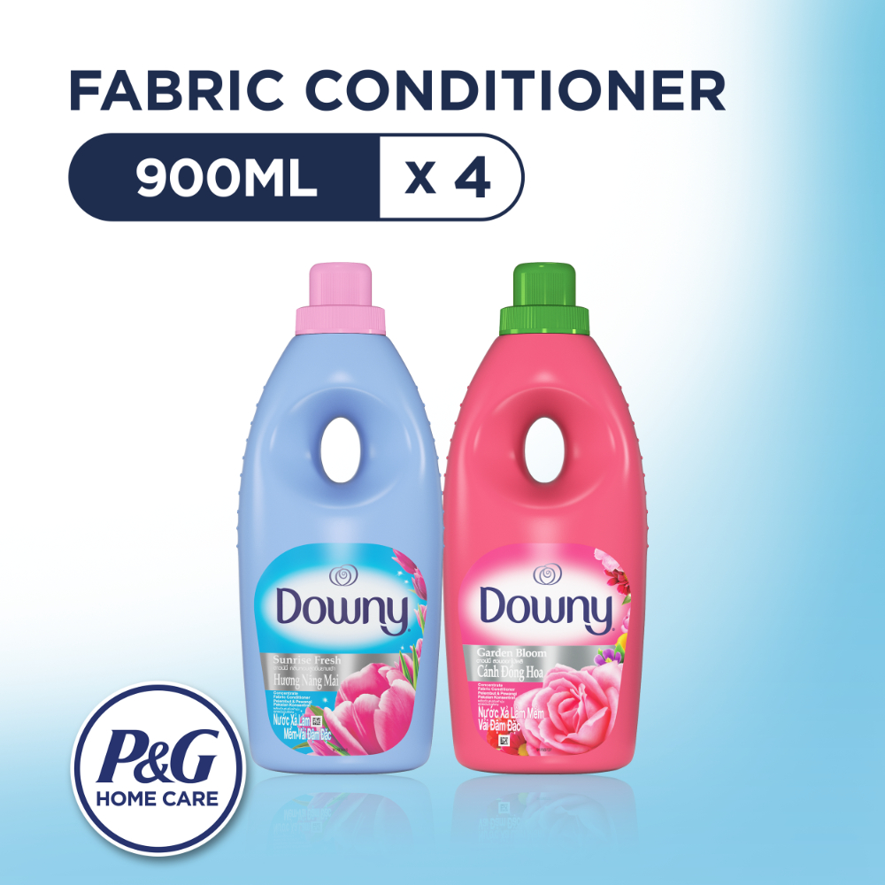 Downy Fabric Conditioner Sunrise Fresh Garden Bloom 900ml Bottle x 4