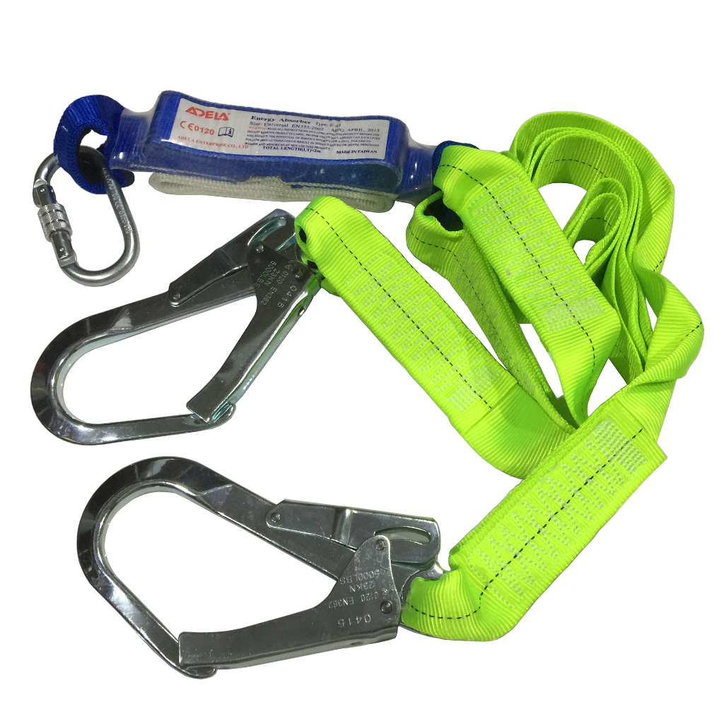 Adela WF-32 Heavy Duty Fall Arrest Webbing Lanyard (Green) | Shopee ...