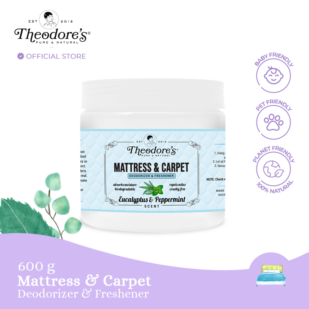 Theodores Mattress And Carpet I Deodorizer & Freshener 600g Dust Mites