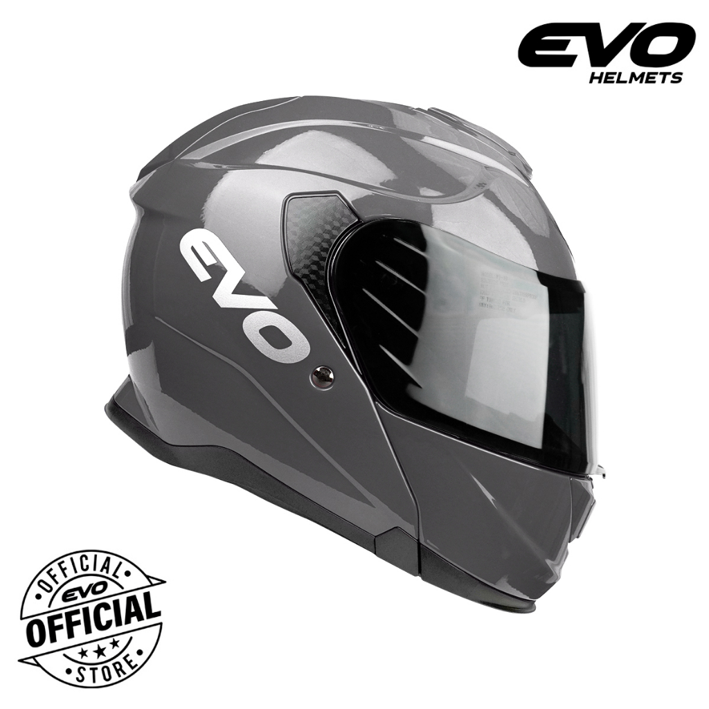 EVO VXR-5000 Plain Modular Dual Visor Helmet Motorcycle with Free Clear ...