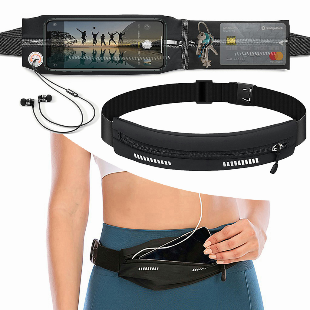 Waterproof Sport Belt Bag With Earphone Hole Running Shopee Philippines