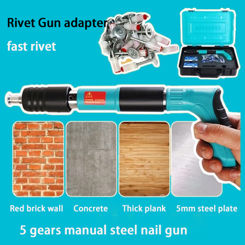 Manual Nail Gun Rivet Steel Wall Anchor Wire Slotting Nail Pistolrivet ...