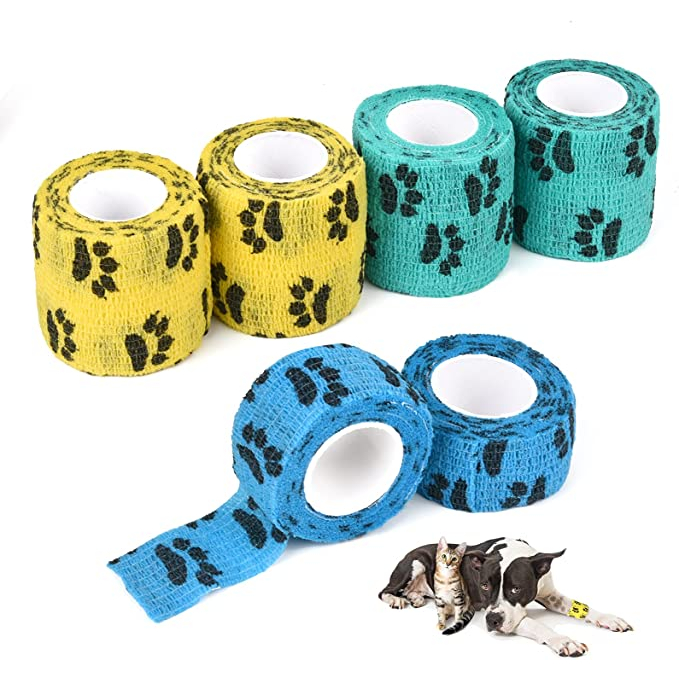 Pet Wrap SelfAdhesive NonWoven Bandage for Dog Legs Paws Wounds First