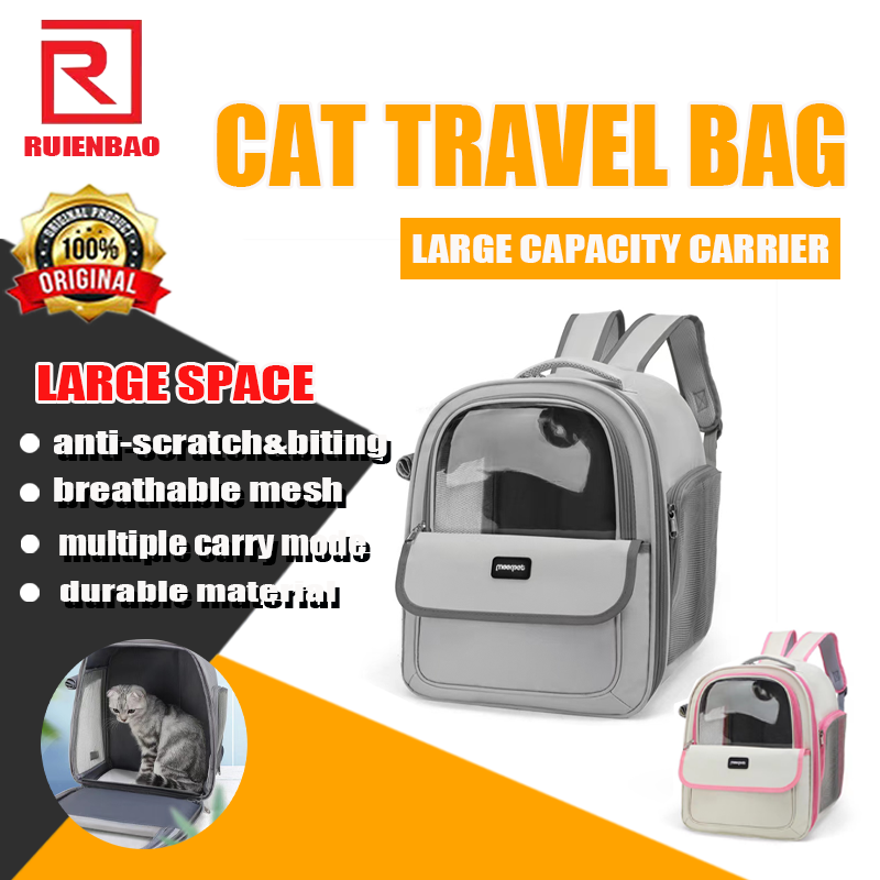 Cat Carrier Bag Pet Travel Bag Outdoor Potable Pet Backpack Large