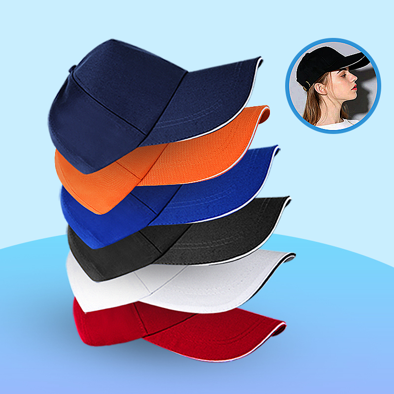 Baseball Cap with Adjustable Metal Strap Buckle Closure and Colored ...