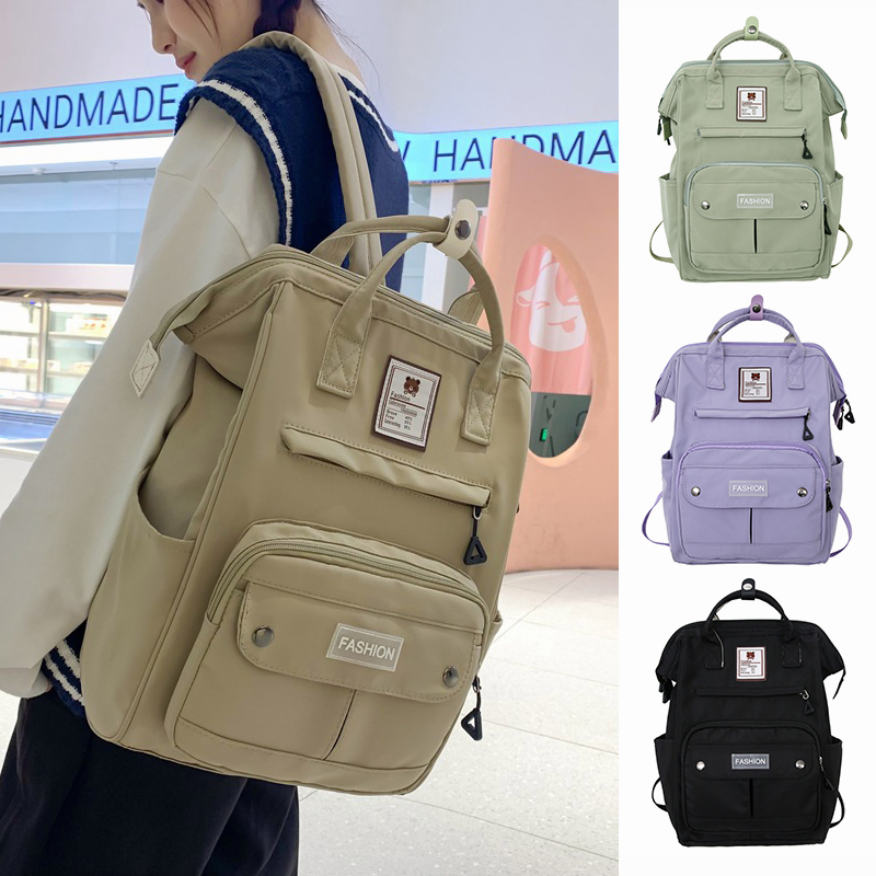 Doughnut style nylon backpack anello series school bag women student ...
