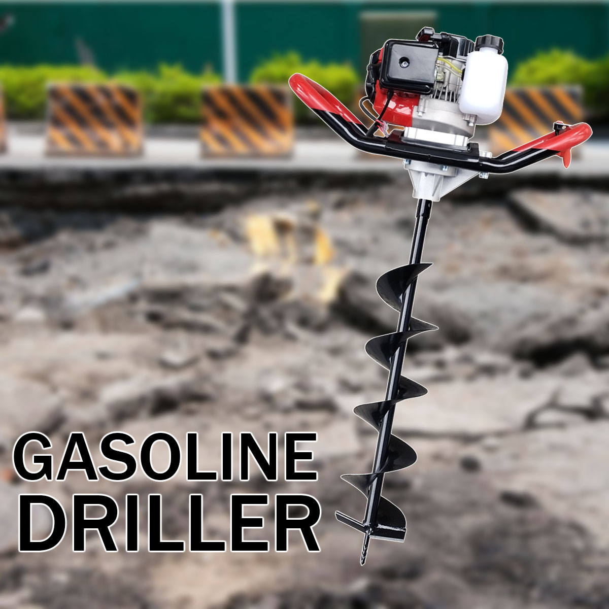 Gasoline Driller 2 Stroke Earth Ground Auger Drill Machine Post Hole ...