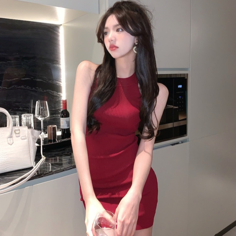 Korean knitted fashion off shoulder pencil dress /fashion women’s ...