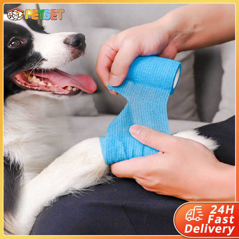 Pet Dog Out Of The Dirty Device Leg-Binding Tape Self-Adhesive Bandage  Walking Dog Foot Bandage