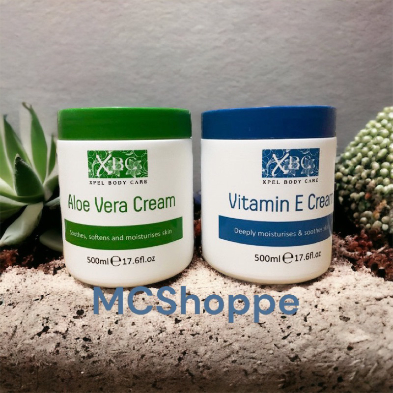 XBC Vitamin E Cream/ Aqueous Cream/Aloe Vera/Olive Oil/Primrose 500ml