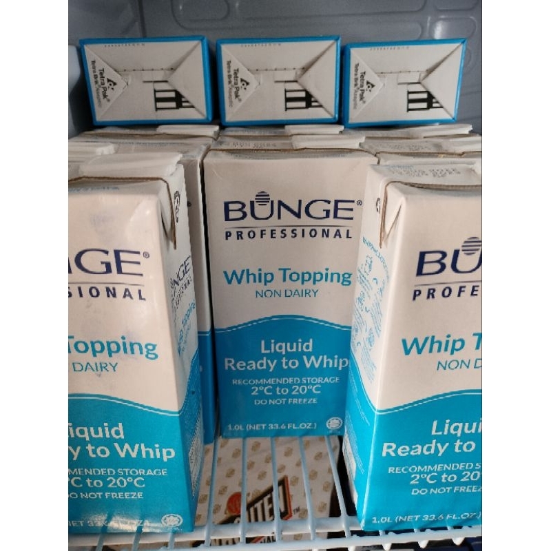 BUNGE NOn dairy whipping Cream 12x1kg ( exp January 2024) Shopee