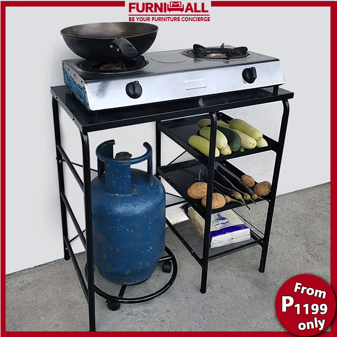 Kitchen stove top shelf floor multilayer gas stove top rack multi