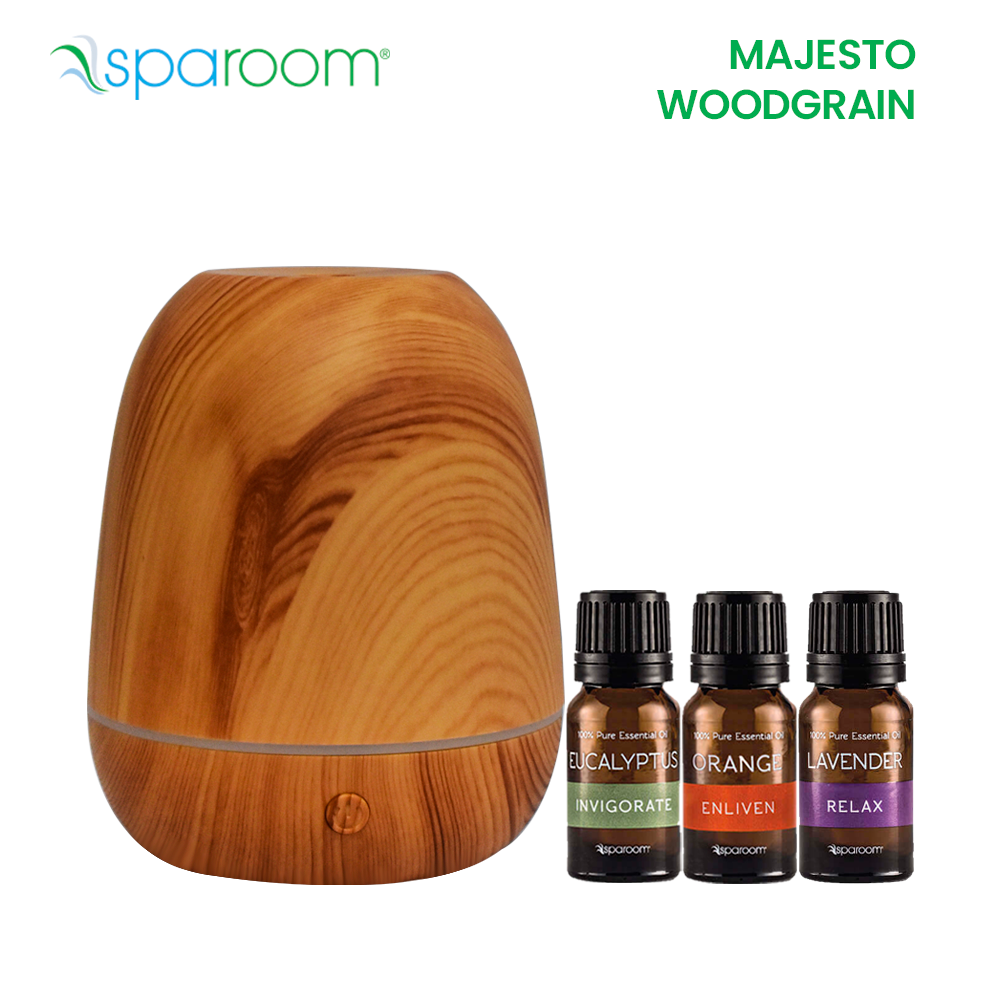 Megafresh Sparoom Mini Majesto Wood Grain Set Ultrasonic Diffusing Mist ...