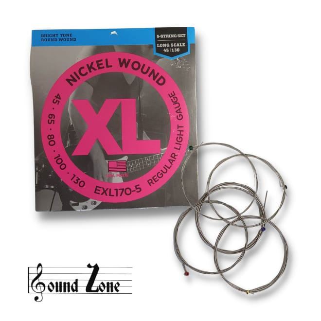 Bass Strings 5STRINGS SET EXL170 Nickel Wound Long Scale Round Wound