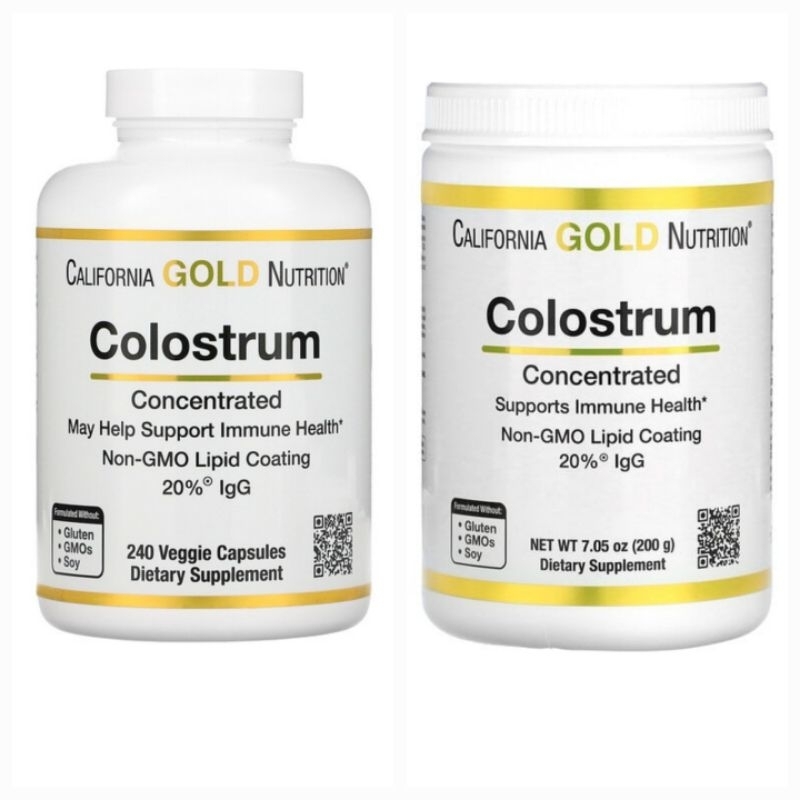 Colostrum Concentrated From Usa 1000mg 240 Veggie Capsules California Gold Nutrition Shopee