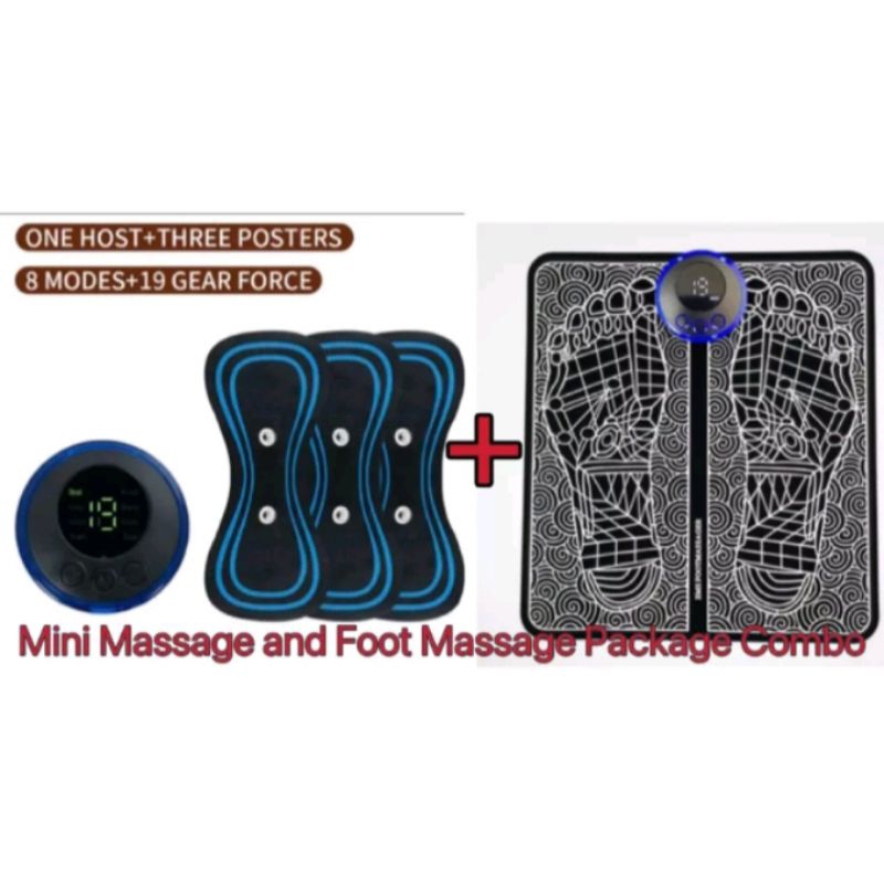WXD Electric EMS Foot Massage Mini Body Massage Pad Feet Acupuncture