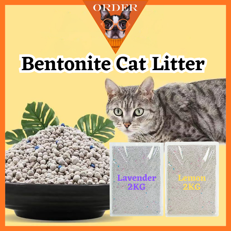 2KG Cat Litter Sand Bentonite Cat Litter Lavender & Lemon Scent