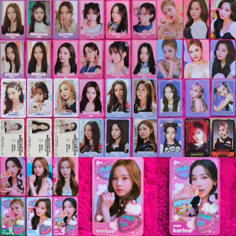 AESPA TRADING CARD OFFICIAL PHOTOCARDS character/concept cards | Shopee ...