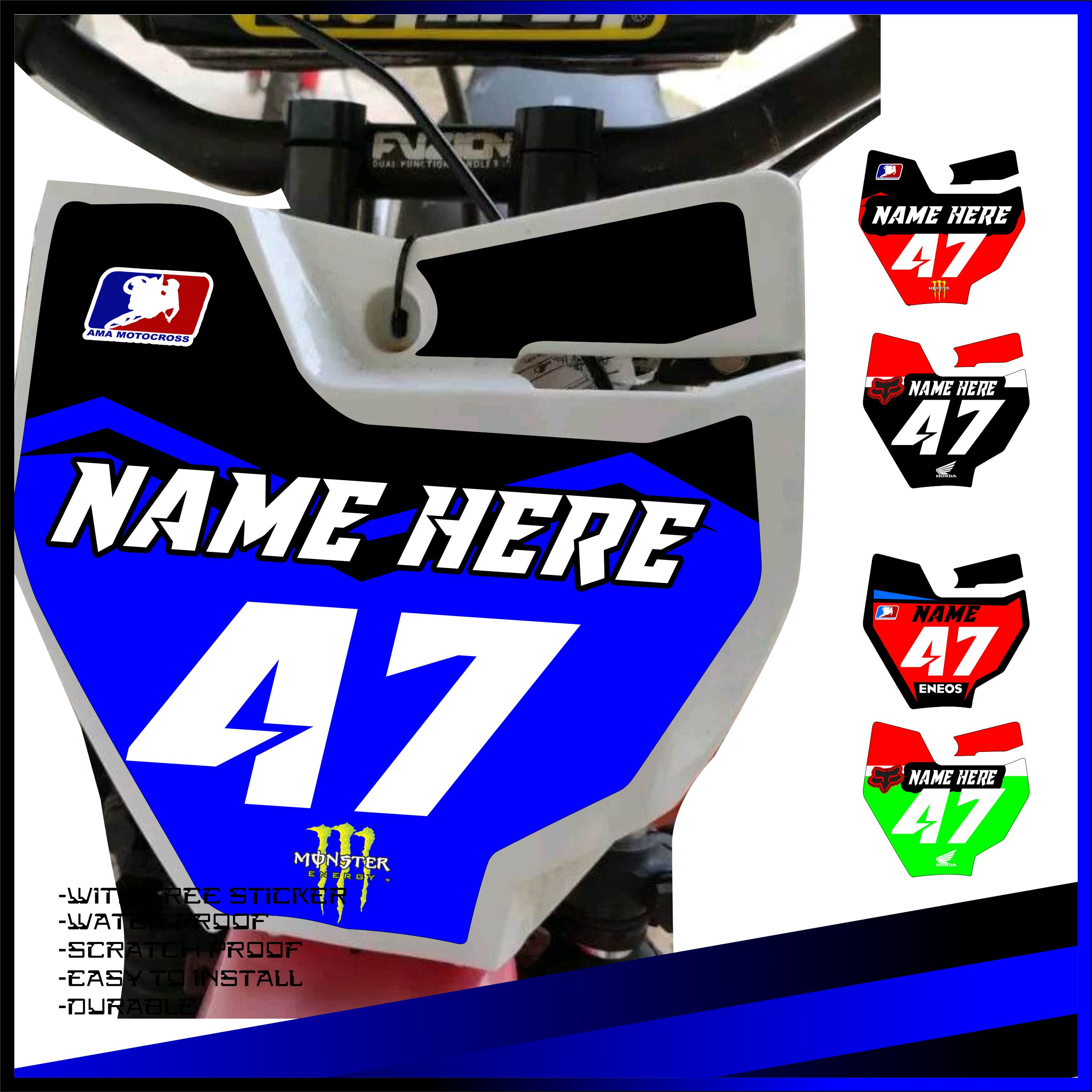 CUSTOMIZED sticker for KTM racing plate durable high quality | Shopee ...