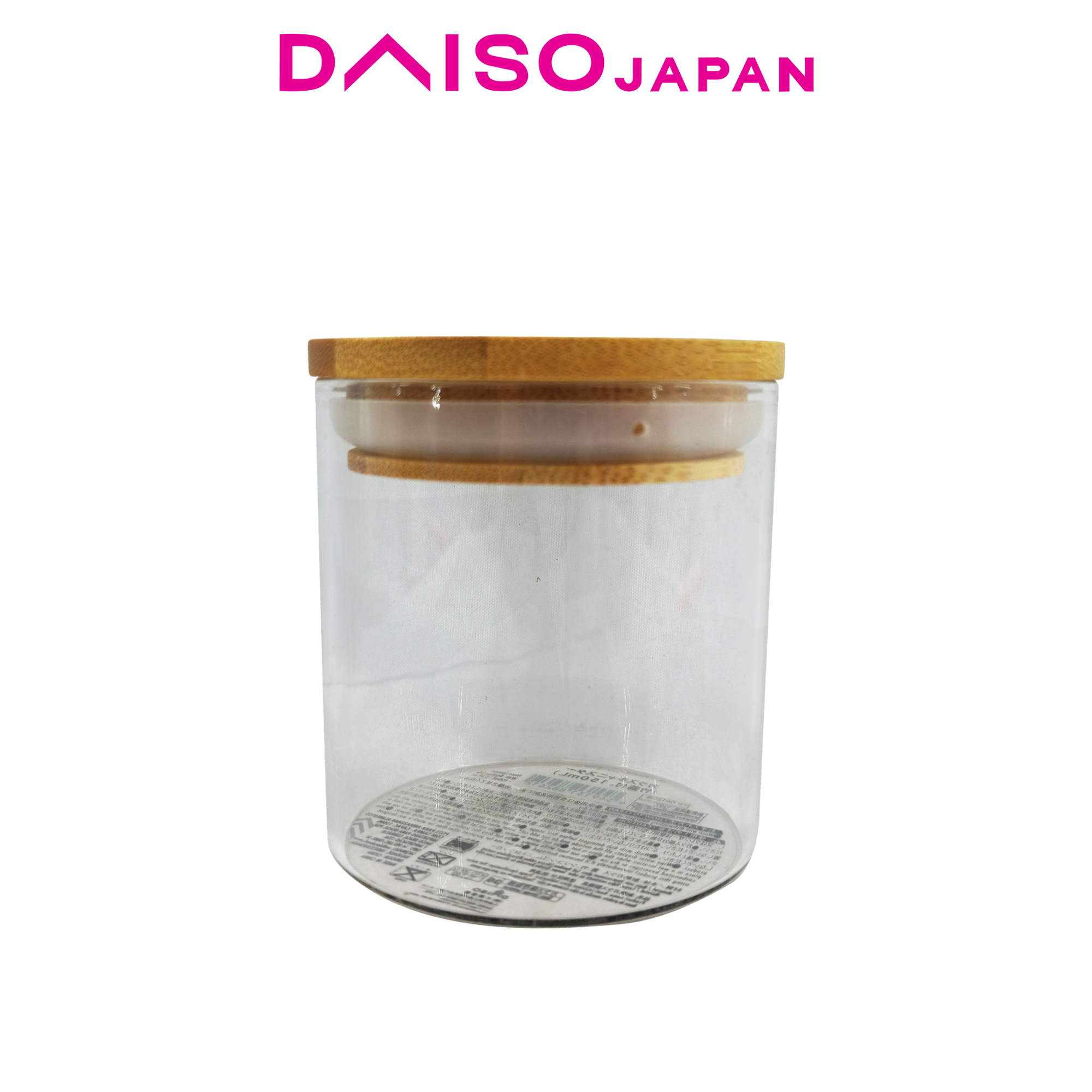 Daiso Glass Canister with Bamboo Lid (150ml) Shopee Philippines