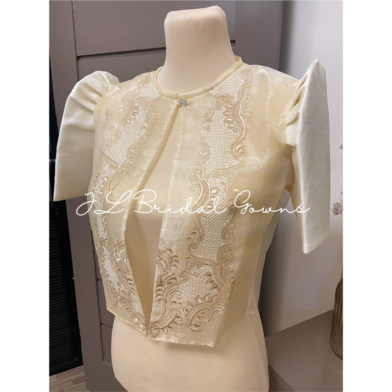 Bolero mestiza sleeves - modern filipiniana top | Shopee Philippines