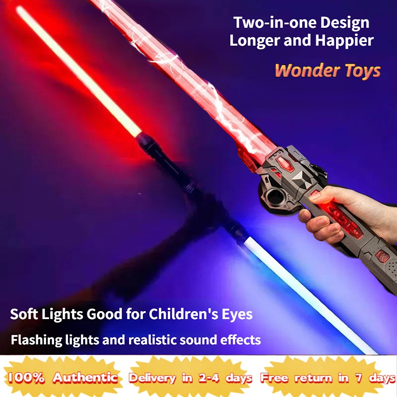 Star Wars Lightsaber Sound Effect Flash Stick Laser Double Sword Toy