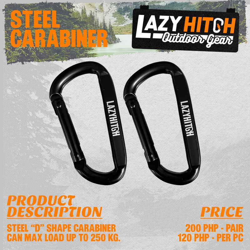 LAZY HITCH HAMMOCK STEEL CARABINER Shopee Philippines