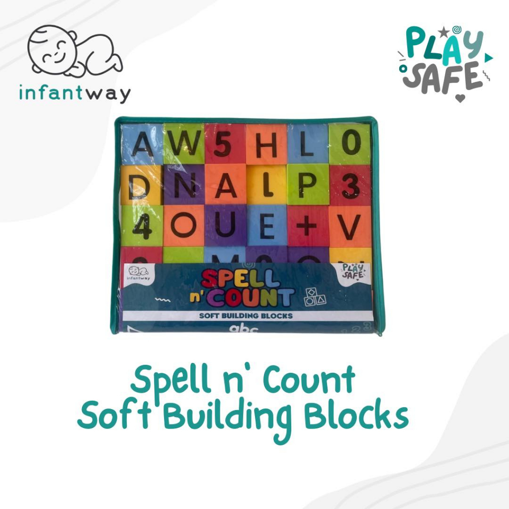Infantway Spell n’ Count Soft Building Blocks | Shopee Philippines