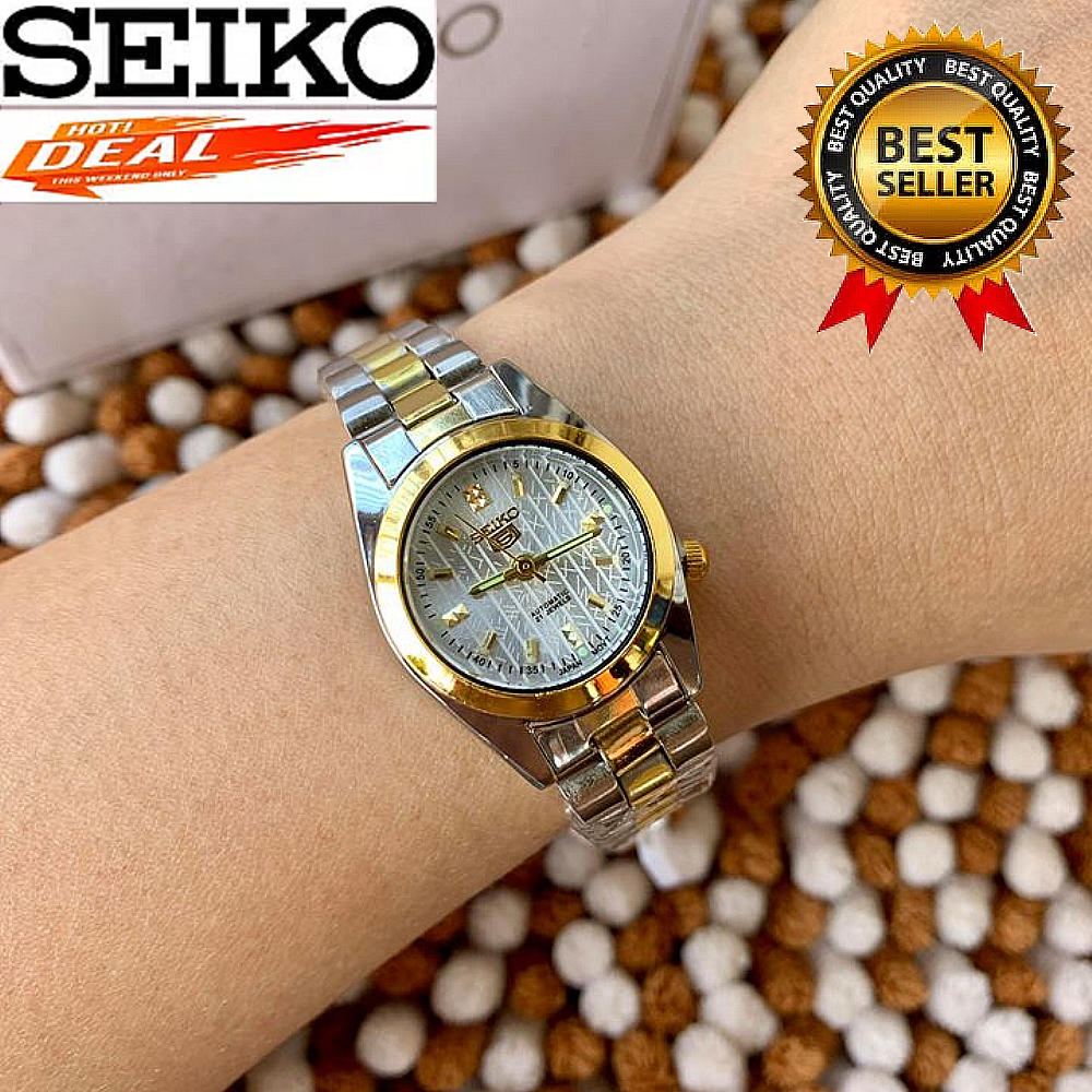 Seiko 5 automatic sales two tone