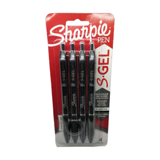 Sharpie S-Gel Retractable Gel Pen, Ultra Fine Point, Black Ink, 4/Pack  (2141125)