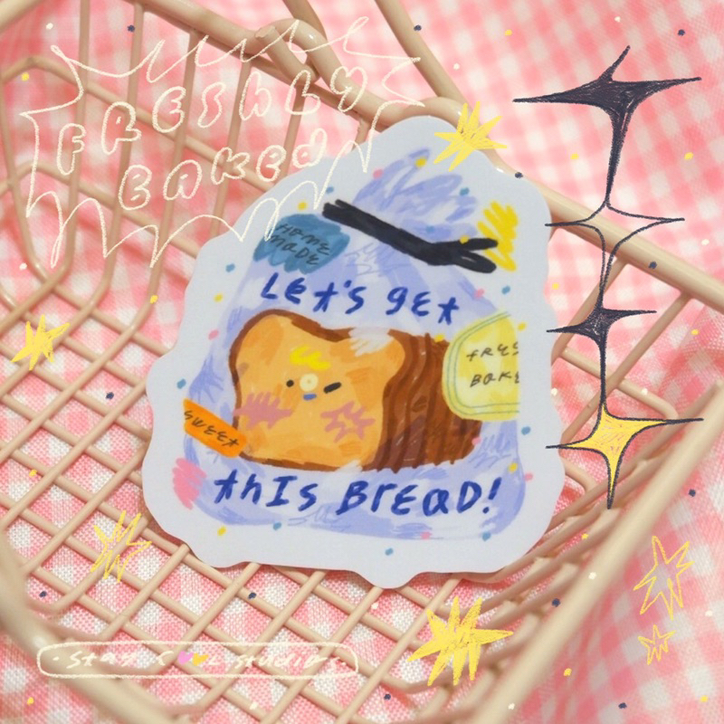 Let's Get This Bread Jumbo Sticker | Laminated Waterproof Vinyl Sticker ...