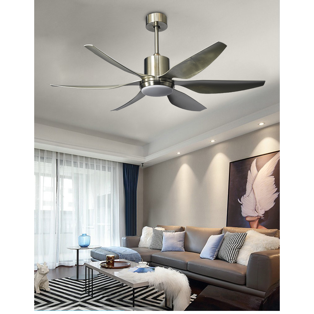 Ceiling Fan With Light Remote Control Big Size Silent 6 Speeds 3 Blades