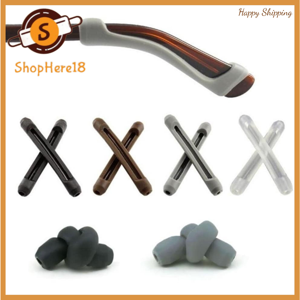 HARFINGTON Silicone Glasses Ear Hooks - Anti-Slip Ear Grips For Sports & Active Lifestyles