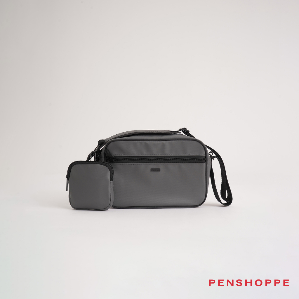 PU Sling Bag With Coin Purse For Men (Gray) Shopee Philippines