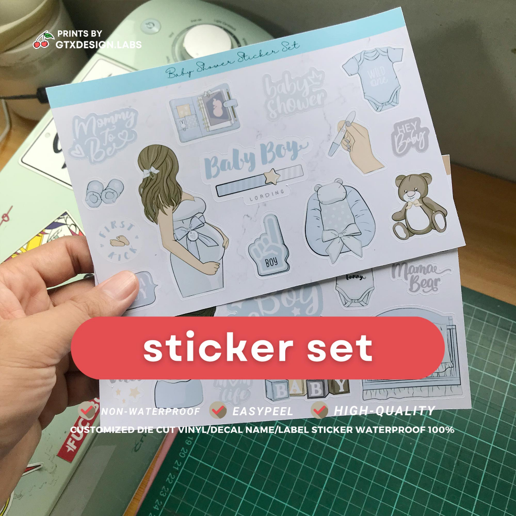 Sticker Set Baby Shower Baby Boy Baby Girl | Shopee Philippines