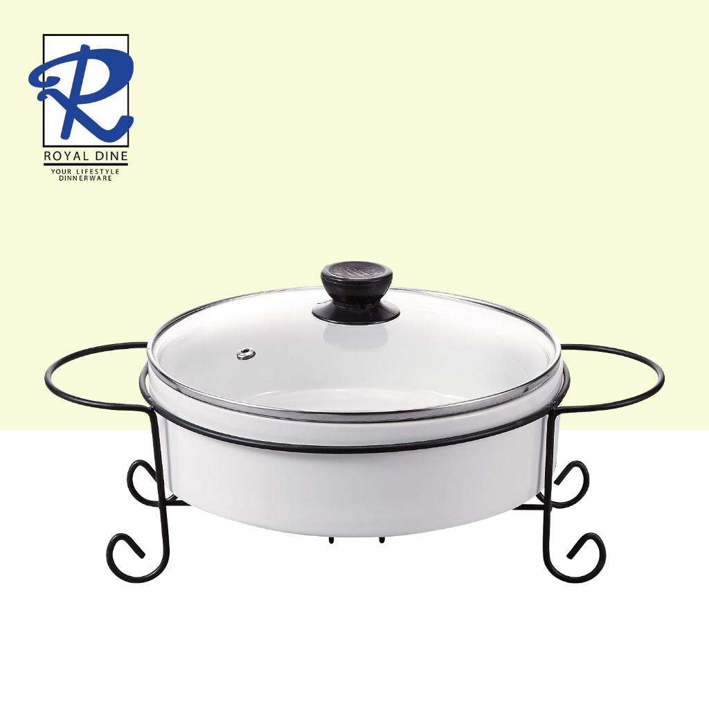 Royal Dine 1.5 Liter Casserole Serving Set with Rack Buffet Server ...