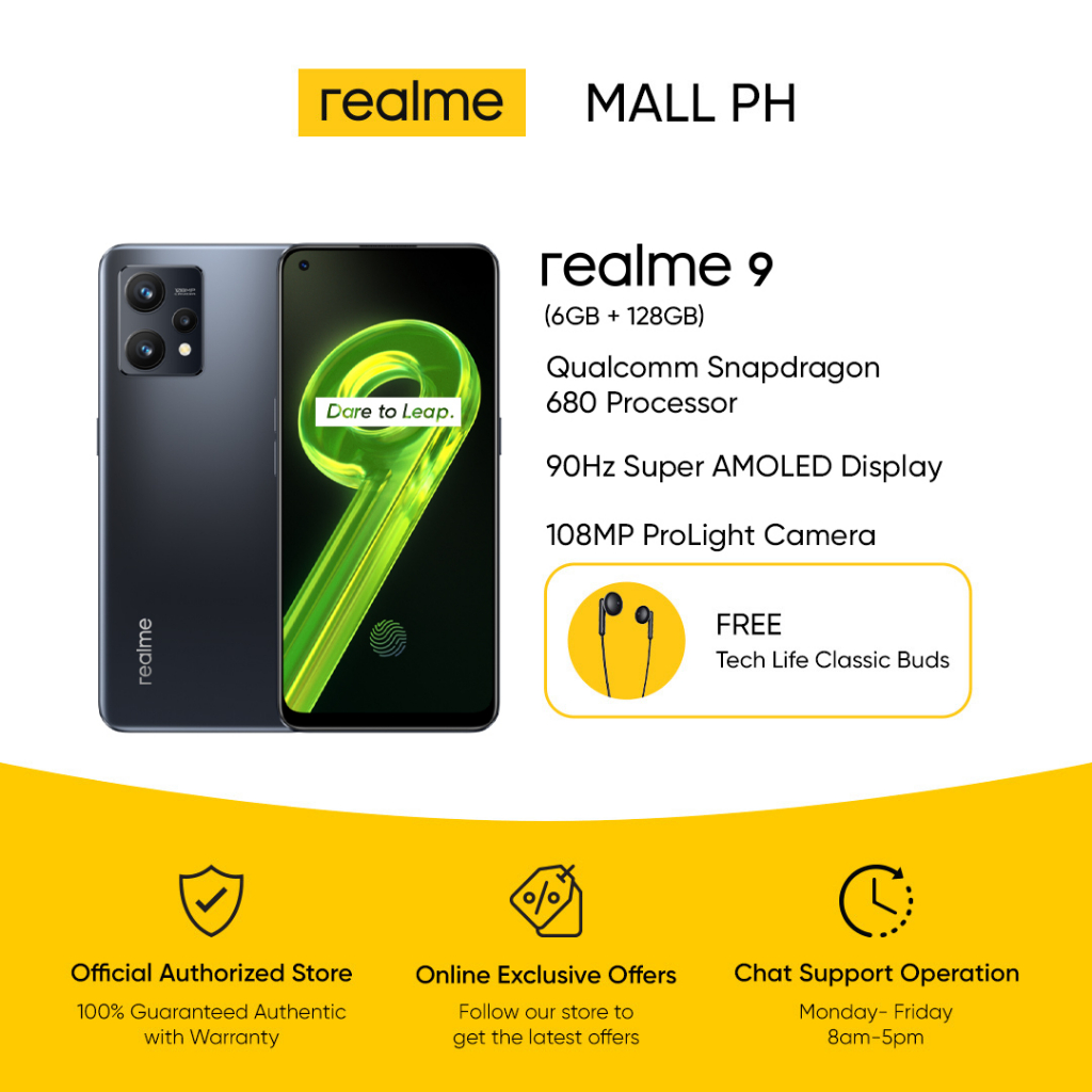 Realme 9 4G (6GB RAM + 128GB ROM) Android Smartphone | Shopee Philippines