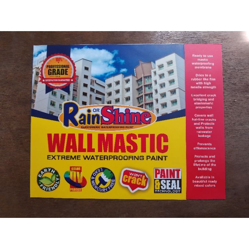 RAIN OR SHINE WALL MASTIC COLOR CHART COMPLETE GUIDE FOR COLORS EXTREME ...