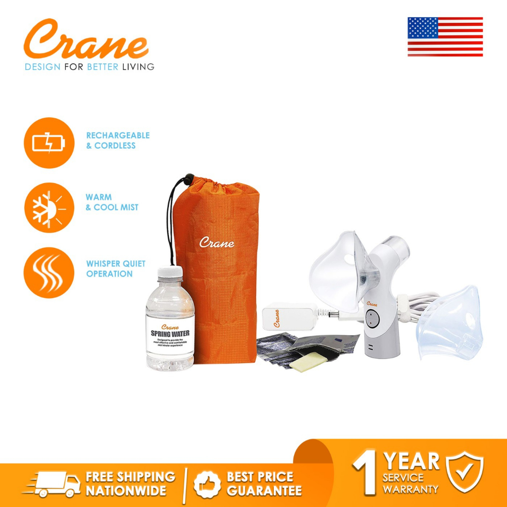 Crane 2in1 Rechargeable Warm Steam & Cool Mist Cordless Inhaler ...
