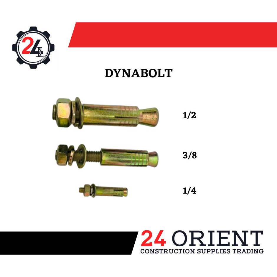 DYNA BOLT EXPANSION BOLT 1/4 5/16 3/8 1/2 Shopee Philippines