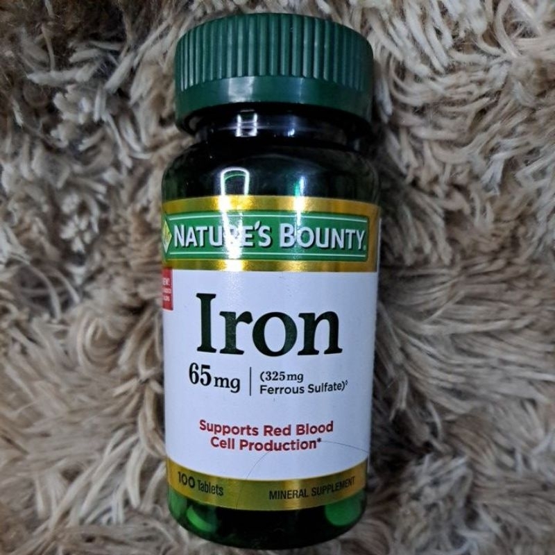 NATURES BOUNTY IRON 65MG, GENTLE IRON 28MG/Iron Glycinate 100Caplets ...