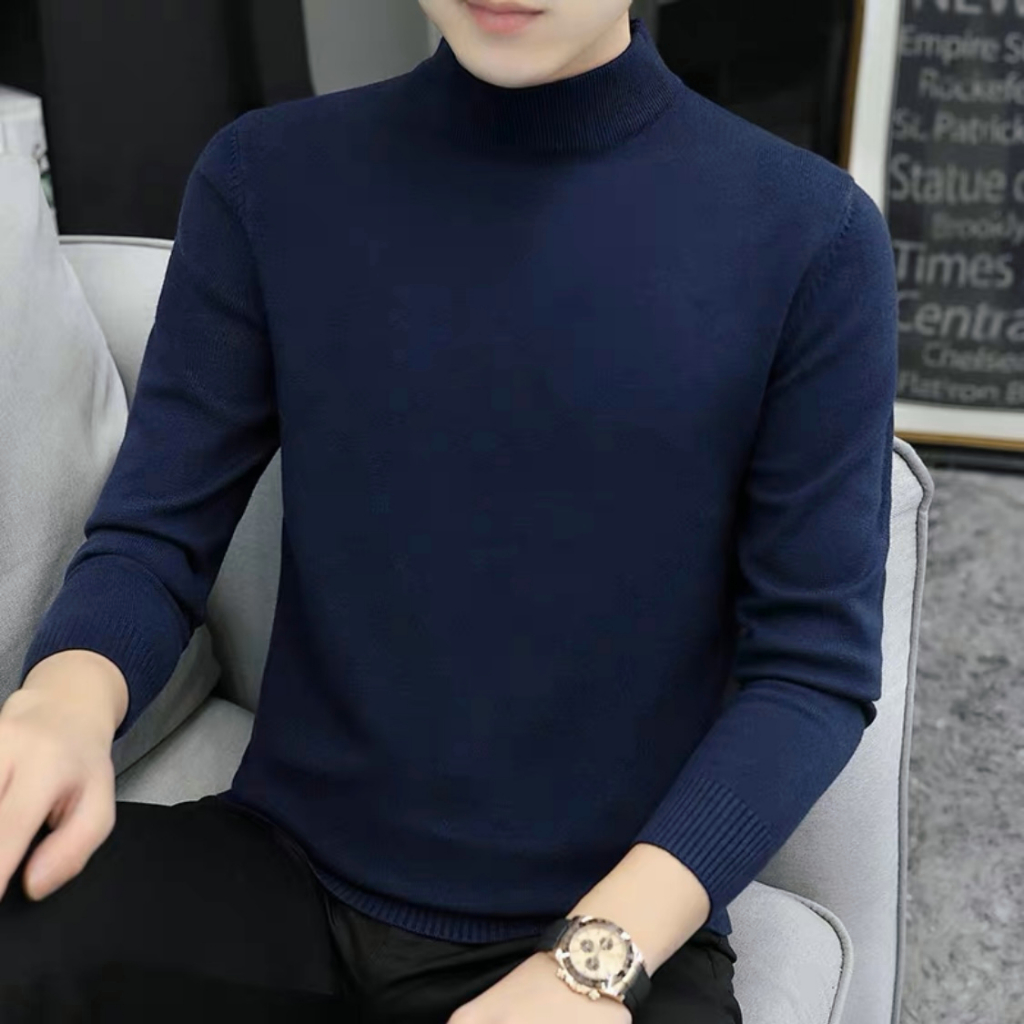 #0832 Knitted long sleeve turtle neck for mens | Shopee Philippines