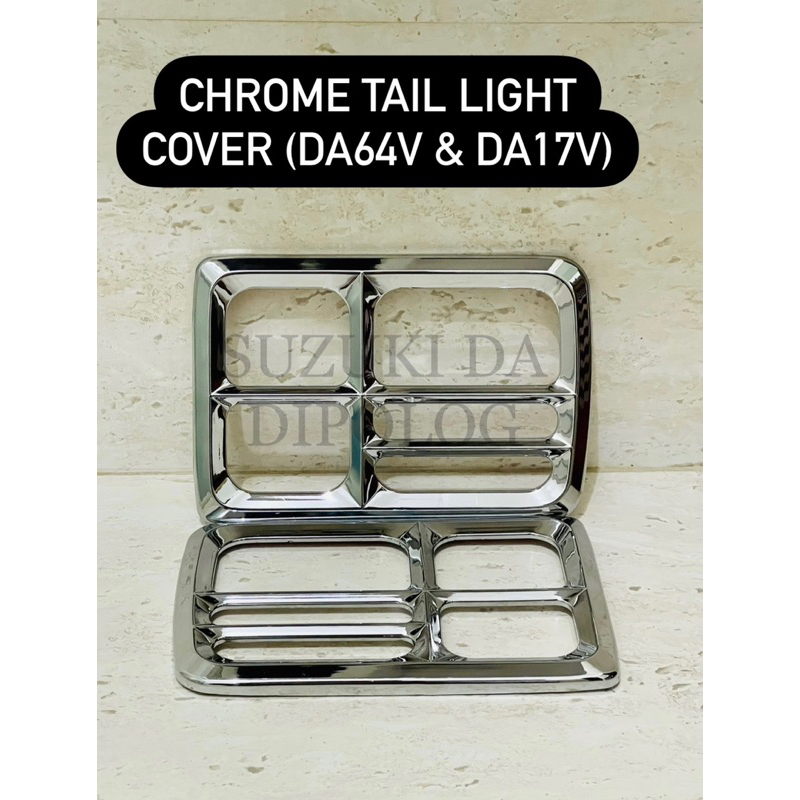 Chrome Tail light Cover Set for Suzuki Every DA64V & DA17V with 3M Tape