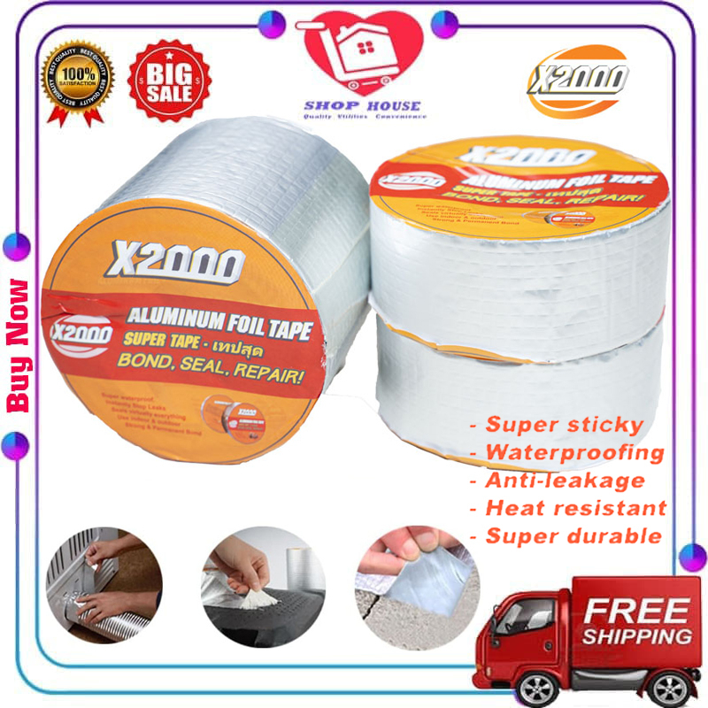 Authentic Super Tape X2000 Self Adhesive Waterproof Tape Aluminum Foil