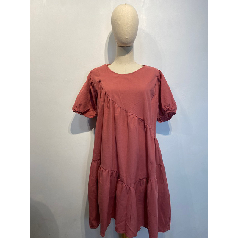 Denver (XL-2XL) Bubble Cotton Linen Dress (PLUS SIZE) | Shopee Philippines